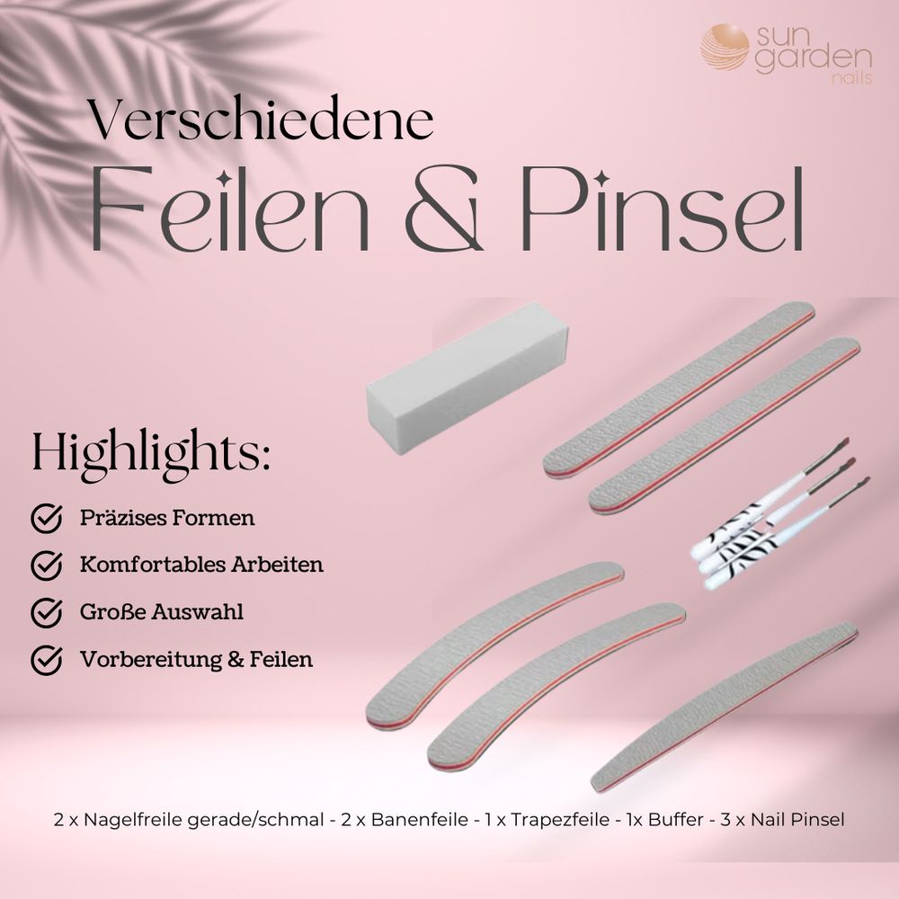 UV Gel Starterset Starlight inkl. UV-LED Gerät - Nagelstudio Einsteiger Set inkl. UV Gele, Farbgele, Nailart und UV Lampe