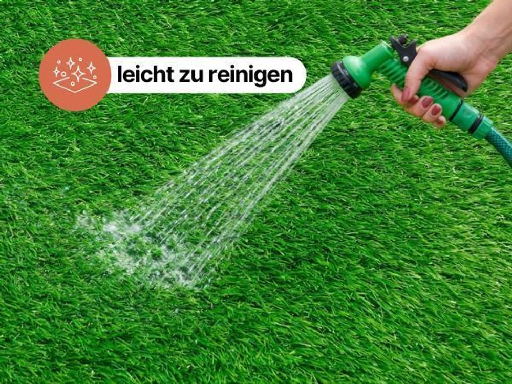 Tapiso Rasenteppich NATURAL Grün Höhe: 6mm Balkon Terrasse 300 x 400