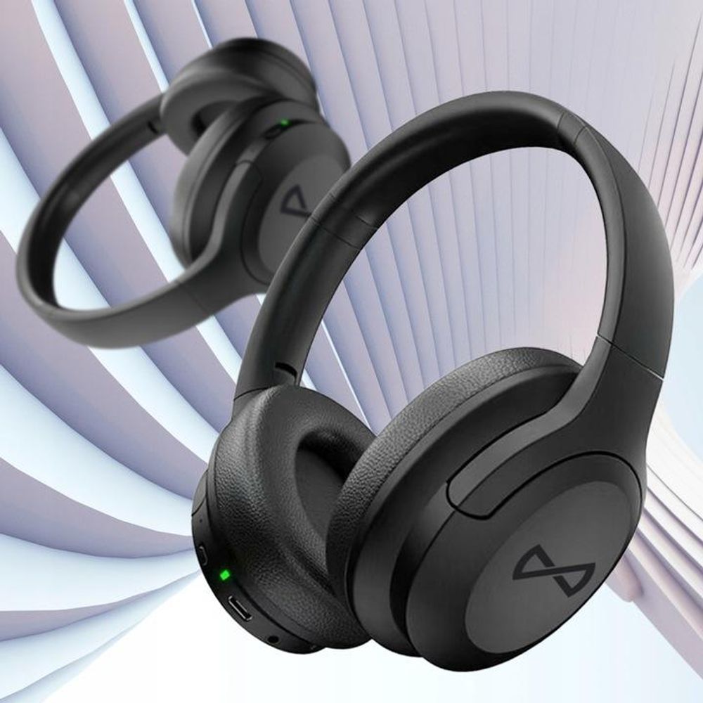 FOREVER BTH-700 Kabellos Bluetooth Kopfhörer,Kopfband, Headsets mit Mikrofon, Active Noise Cancelling ANC Kopfhörer für Handys/TV/Reisen/Online-Kurs/Home Office