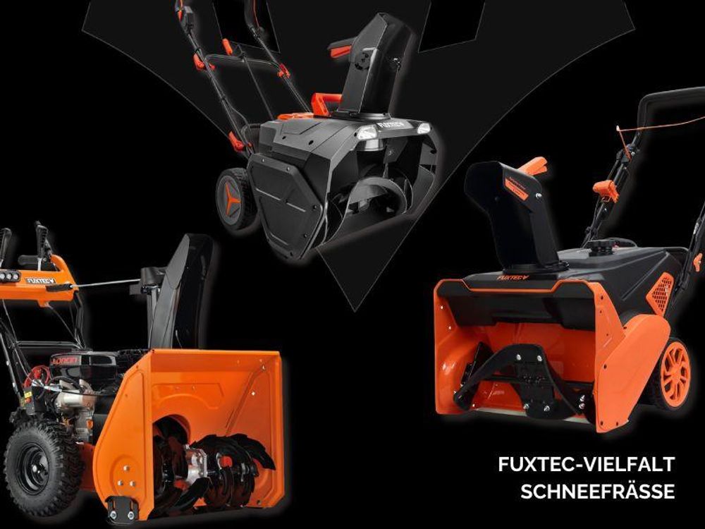 FUXTEC Benzin Schneefräse FX-SF1165 | 4,08 PS Motor mit 164ccm Hubraum | 53 cm Arbeitsbreite | bis 8 m Auswurfweite | leicht & kompakt für Einfahrten