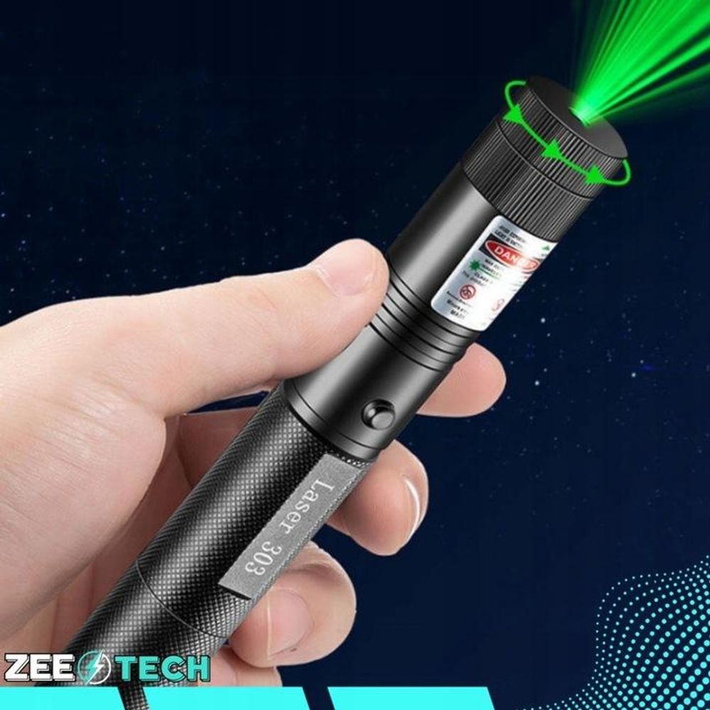 Grüner Laserpointer, starker Laser, 200 m Reichweite, USB-C Aufladung
