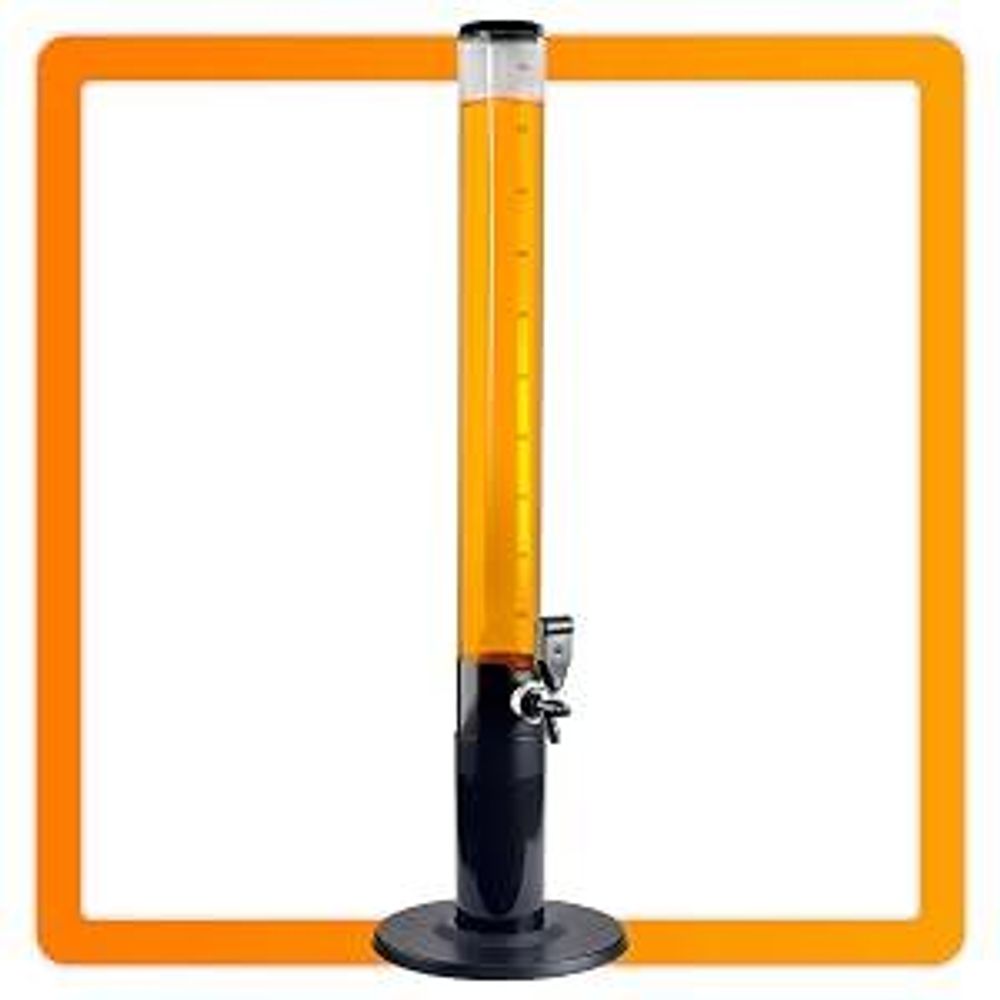 XXL Biertrinksäule 5 Liter mit Zapfhahn – Getränketurm Biersäule für Party, Bier, Cocktails & Softdrinks – 85cm Höhe