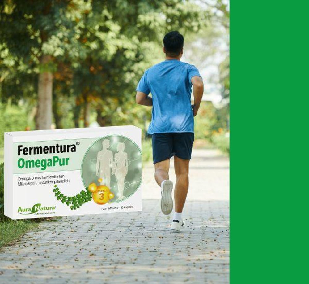 Fermentura OmegaPur – Hochdosierte Omega 3 Kapseln aus veganem Algenöl – 30 Kapseln | Vegan