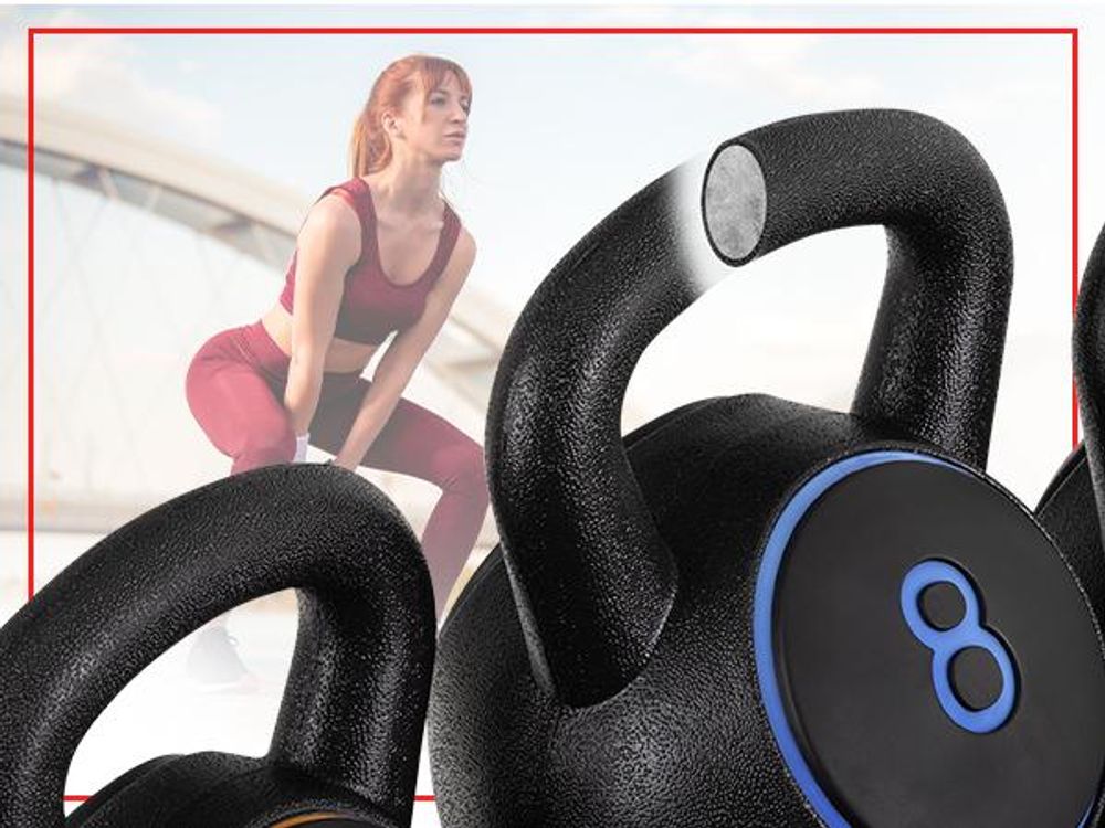 Miweba Sports Kettlebell-Set | 3-er Set - mit Ablage - 2kg, 4kg, 8kg - Ganzkörper-Workout - Schwunghantel - Widerstandsfähig - Kugelgewicht - Hantel