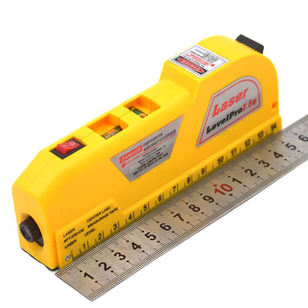 Laser Wasserwaage mit Bandmaß 250cm Kreuzlinienlaser 16cm Wasserwaage Laserwasserwaage Laser-wasserwaage Level Laserwaage Schnurwasserwaage Retoo