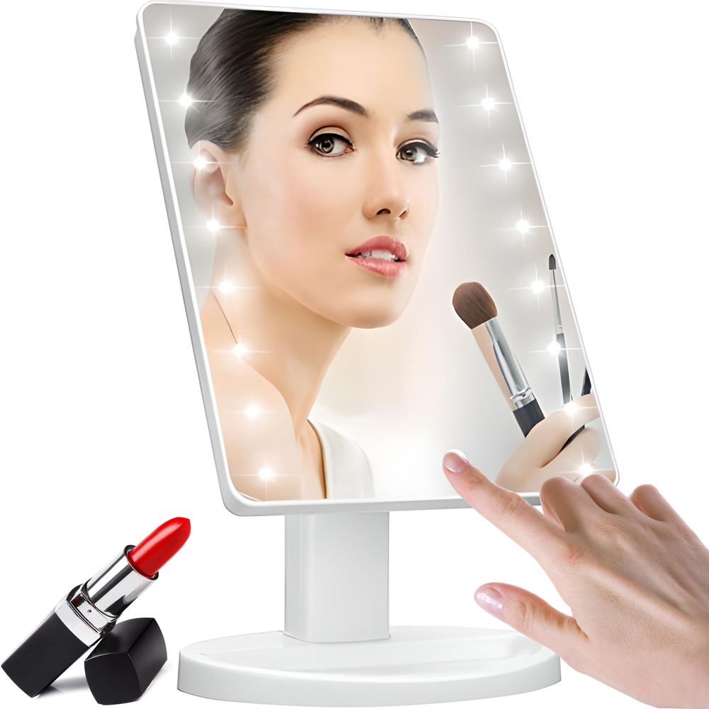 Kosmetikspiegel Schminkspiegel mit LED Licht Tischspiegel Beleuchtet Make-Up Kosmetik Spiegel mit Beleuchtung Schminkspiegel Hollywood Retoo