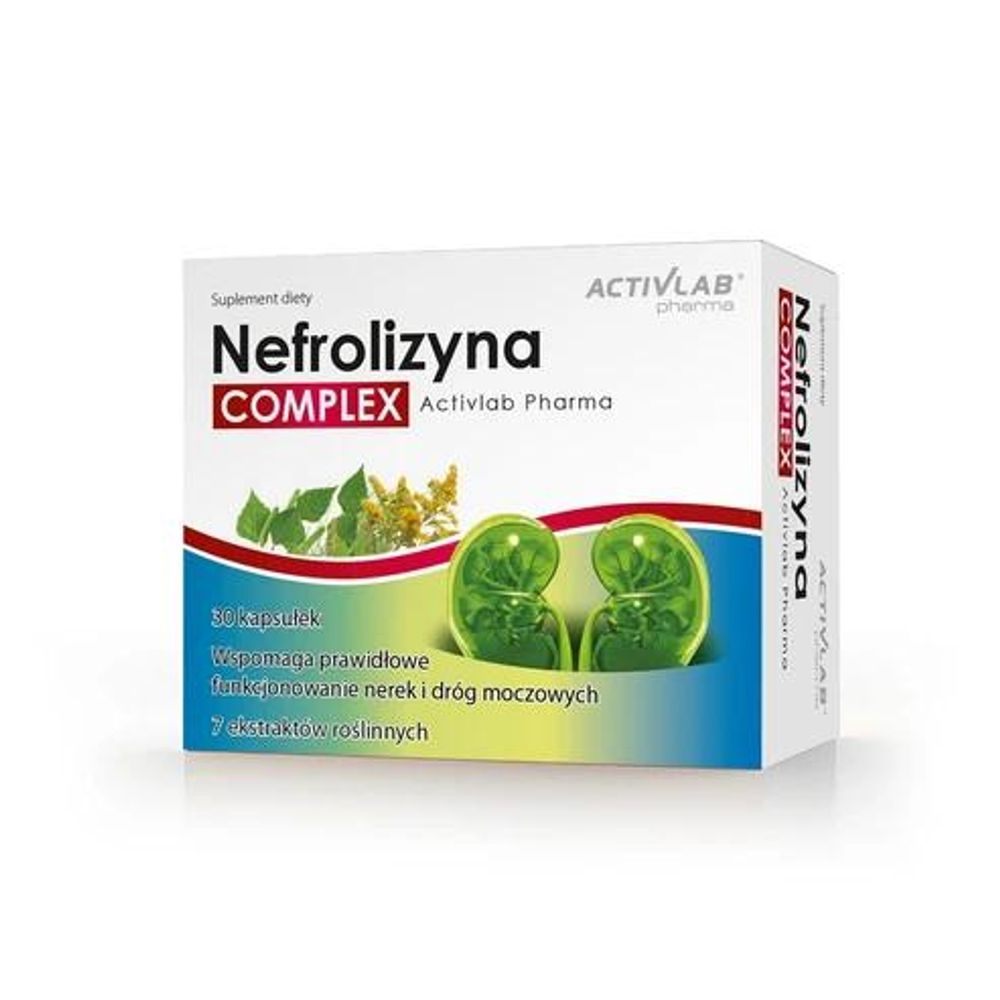 Activlab Pharma Nefrolizyna Complex 30 Kapseln, Petersilie, Schachtelhalm, Birke, Goldrute & Liebstöckel, Harnwege-Komplex