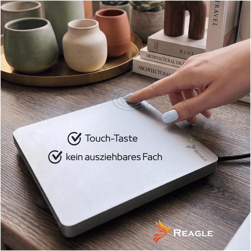 Reagle RCD6 – Slot-in-Laufwerk mit Touch-Taste zum Auswerfen der Disc