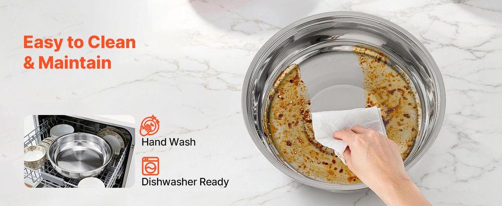 VEVOR Warmhalteteller Buffet Set, 5 Qt 2er Pack, Edelstahl Chafing Dish mit 2 Vollformat-Pfannen, runder Catering-Wärmer mit Glasdeckel, Wasserpfanne, klappbarer Ständer, Brennstoffhalter, für Hochzeitsfeiern, Bankett, Silber, Goldene-4pcs