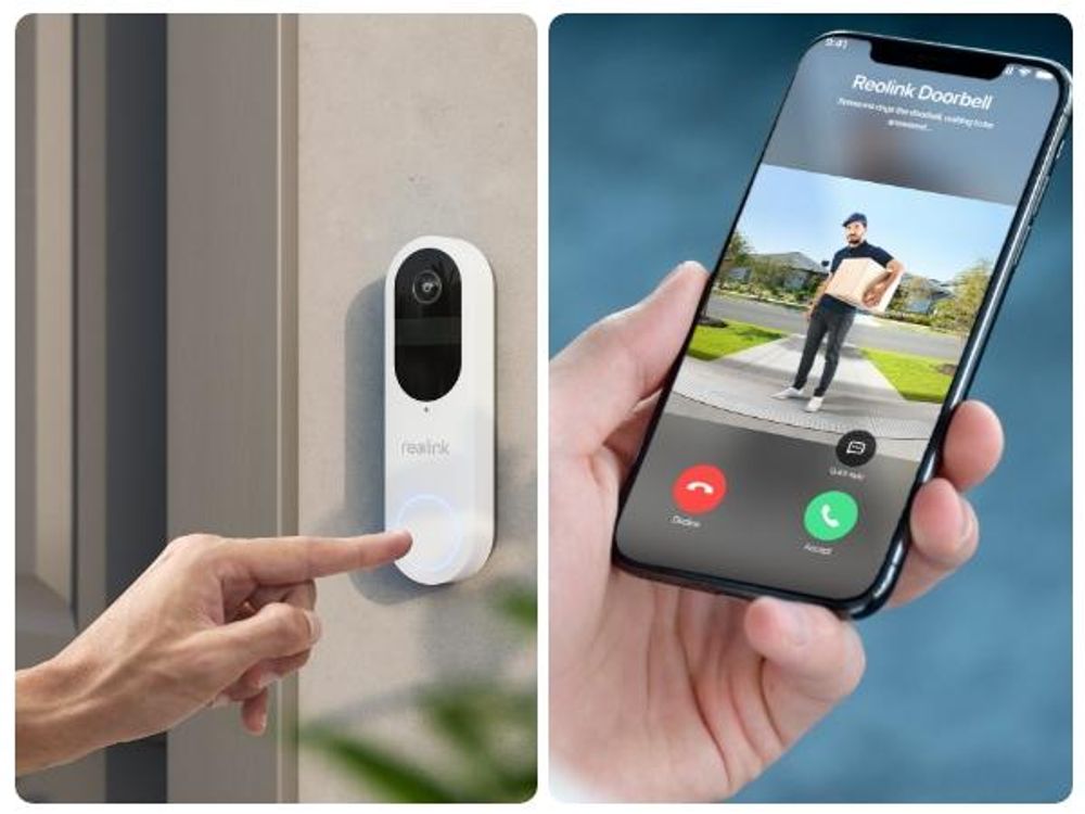 Reolink 2K 4MP Video Doorbell Battery mit Chime, Smart-Erkennung & mehrere Klingeloptionen, 2,4/5GHz WiFi, Nachtsicht, 2-Wege-Gespräch, Schwarz
