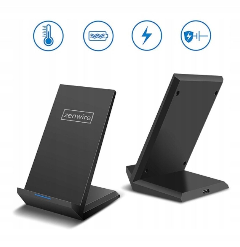 Wireless Ladegerät - Induktionsladegerät - 15 W - Fast Charge QI- USB-C - für Apple und Samsung