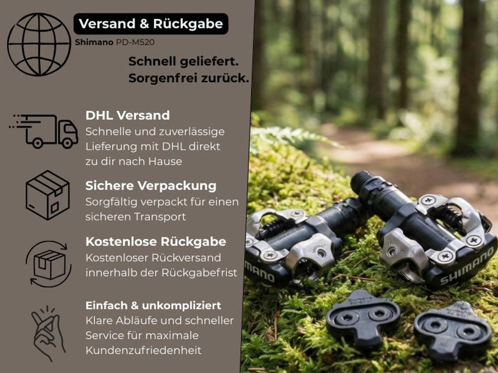 Shimano PD-M520-L, Schwarz, 380 g, 2 Stück(e)