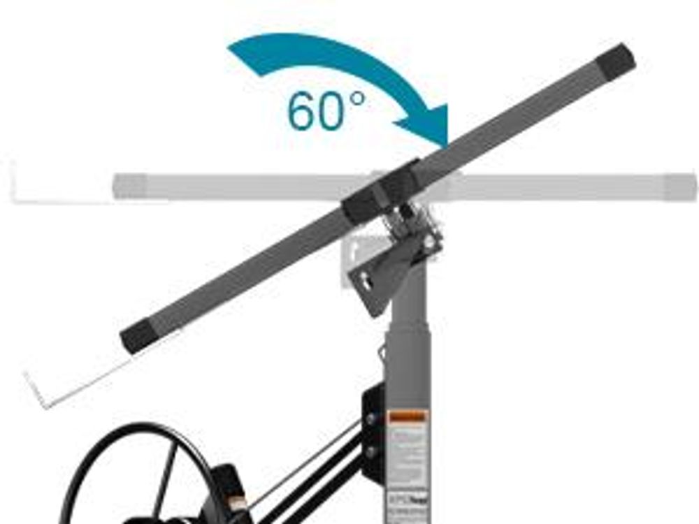 Wiltec Plattenheber bis max. 75 kg, Höhe 145-350 cm, Montagehilfe für Trockenbau, Paneelheber neigbar mit 4 Rädern mit Feststellbremse