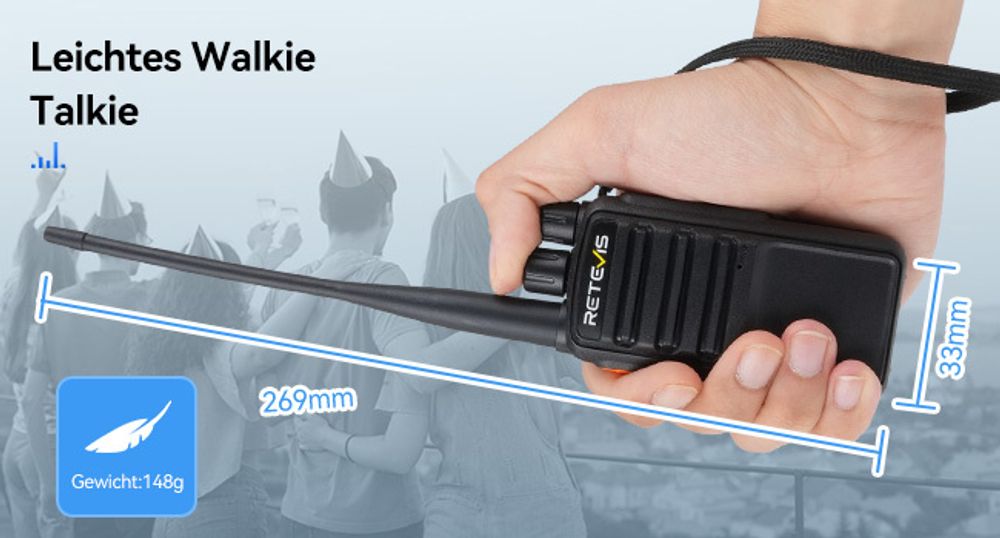 Retevis RB669 Funkgerät, Freenet PMR446 Walkie Talkie mit Headset, 10-in-1 Ladegerät, VOX, Effizientes Laden, Funkgeräte für Firmenfeier, Eventplanung