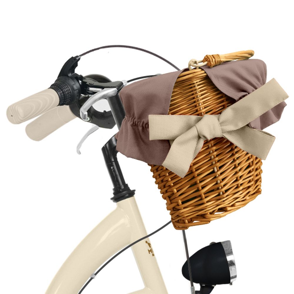 Milord Komfort Fahrrad Mit Weidenkorb Damenfahrrad, 28 Zoll, Weiss, 7 Gang Shimano