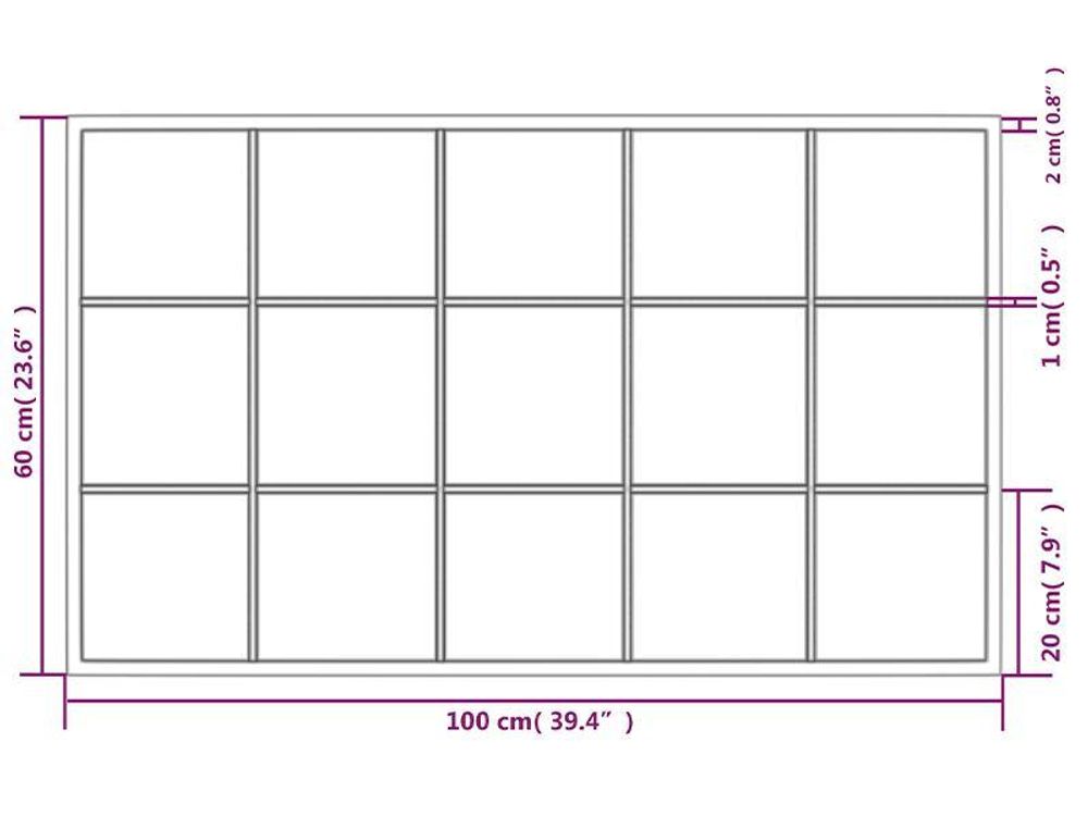 vidaXL Wandspiegel Schwarz 100x60 cm Metall