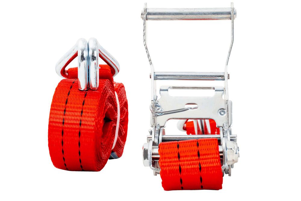 6m/35mm/2t červený přepravní pás s napínákem