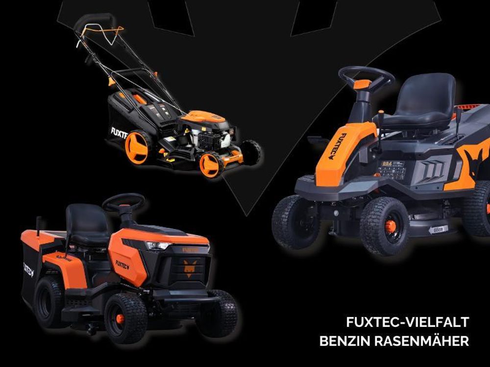 FUXTEC Rasentraktor FX-RMT84M | Aufsitzmäher mit 83cm Schnittbreite | 432ccm Hubraum | Schnitthöhenverstellung 30-90 mm| 280L Fangkorb