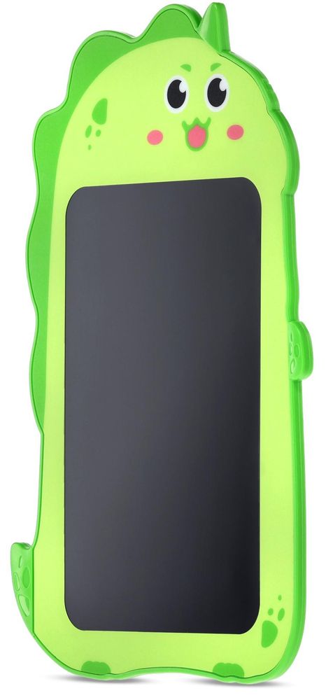 Groene LCD teken tablet met dino-motief aan de voorkant