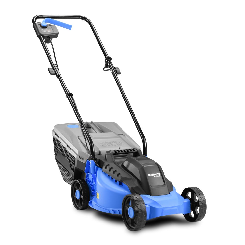 Kanwod elektro Rasenmäher 1200 W mit 32 cm Schnittbreite, 30 L Korb, 3-stufige Schnitthöhenverstellung 30/50/70mm, für Rasenflächen bis 500 m²