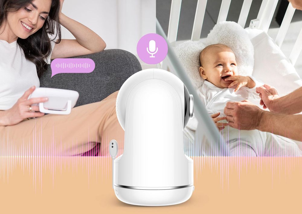 Neno Vista Drehbare Video-Babymonitor mit drahtlosem Empfänger