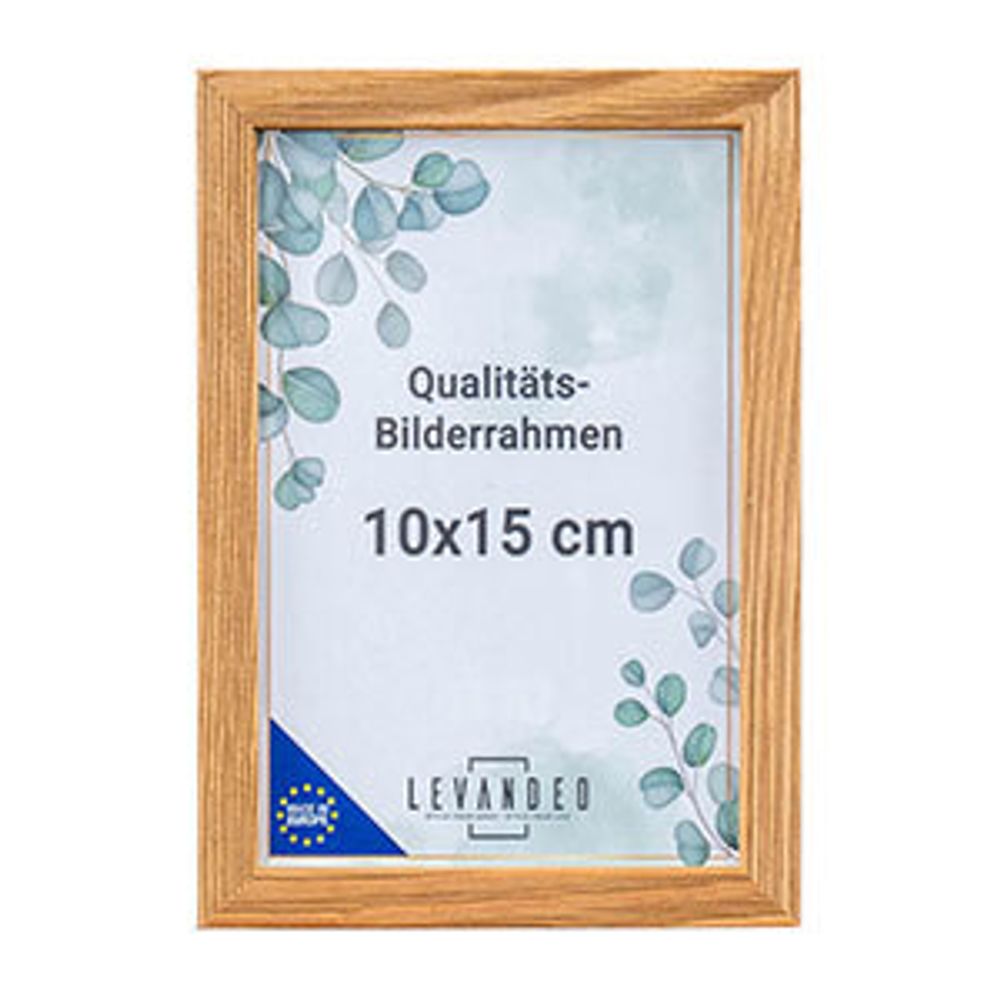 Bilderrahmen Echtholz  EU 10x15 Natur mit Glasscheibe Portrait Fotorahmen Holz Kiefernholz Picture Frame