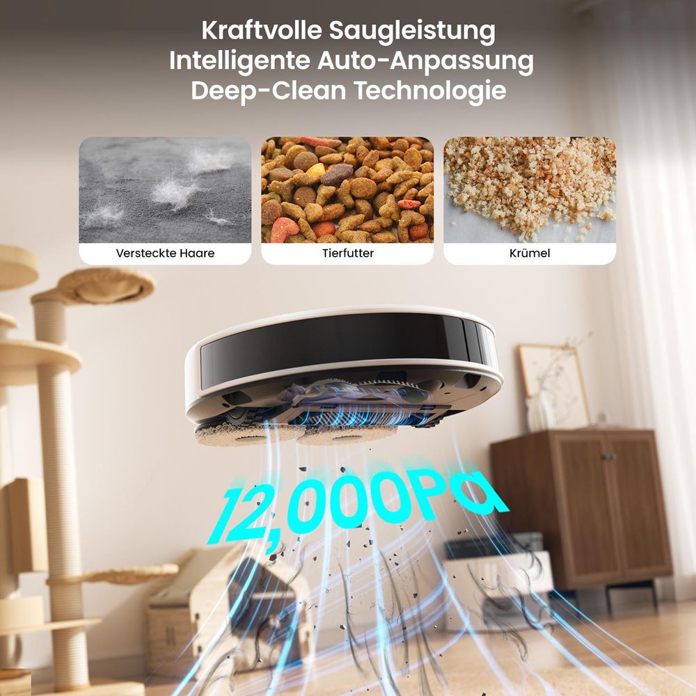 Lefant M3L Saugleistung bei Tierhaaren, Tierfutter und Krümeln