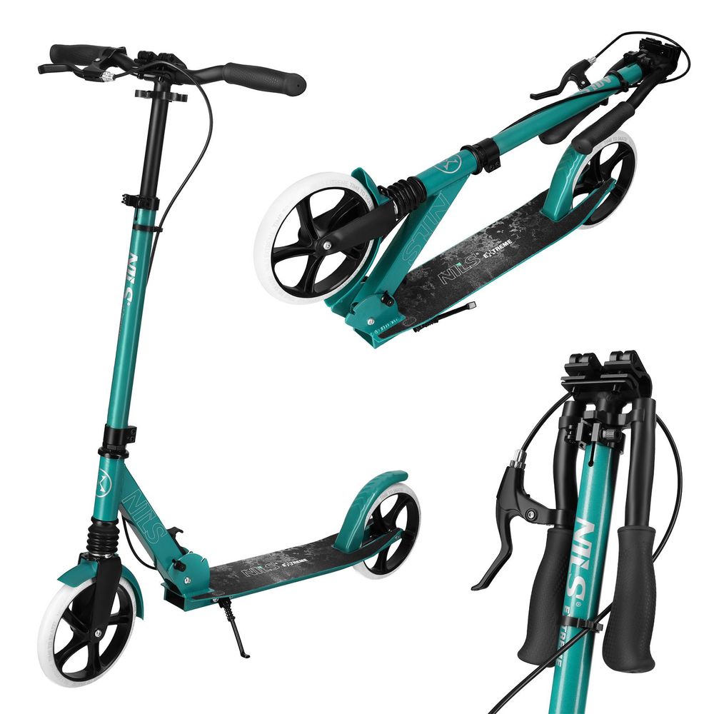City Tretroller NILS EXTREME HM185 – klappbar, 200 mm PolyurethanRäder, ABEC-9, höhenverstellbar