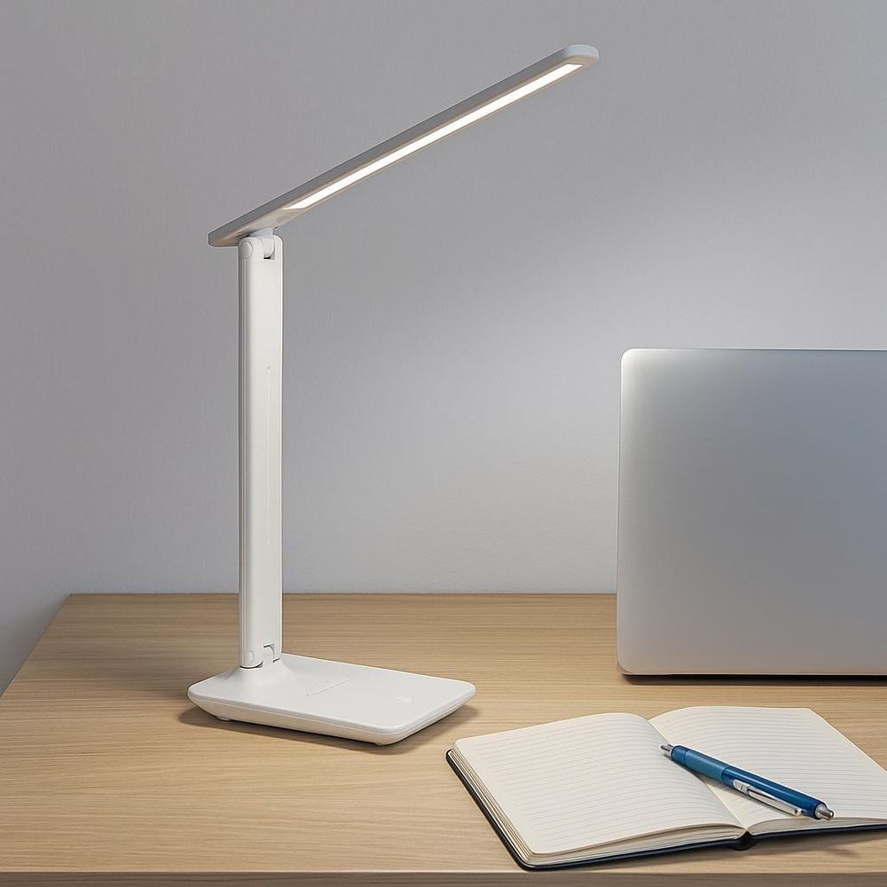 MasterLED LED Schreibtischlampe 5W Weiß, Dimmbar per Touch, CCT 3000-6500K, Büro & Nachttischlampe mit USB-C