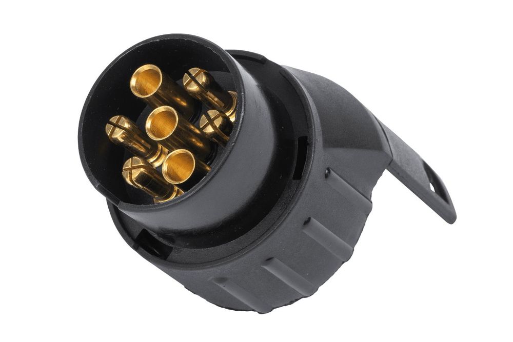 UNITRAILER Adapter 7 auf 13-polig 12 bis 24 V PVC rostgeschützte Metallstifte für Anhänger Anschluss an 7-polige Steckdose