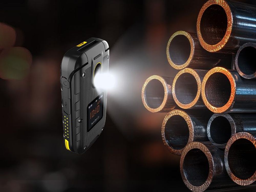 HAMMER DIG LTE 4G – Robustes Klapphandy mit Ladestation Das robuste Gehäuse sorgt für Stoß- und Sturzfestigkeit IP69 VoLTE RAM 48 GB