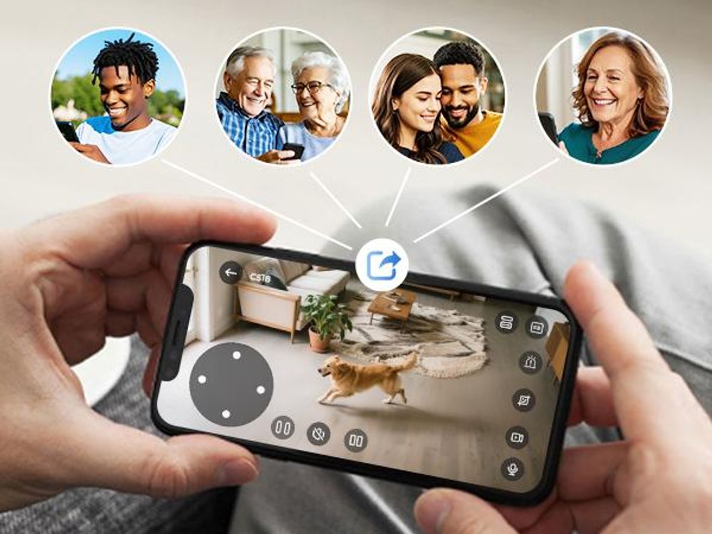 ZOSI 4K PTZ Überwachungskamera Innen WLAN mit 64GB Karte, 2,4/5Ghz WiFi, Personen-/Haustiererkennung & Verfolgung, One-Touch-Call, C518