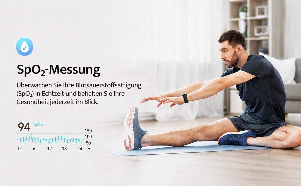 2026 Smartwatch Herren Damen 1.83 " AMOLED Display Smartwatch 800mAh Smartwatch Herzfrequenz-/Atemübungen-/SpO2-/Schlafüberwachung für Android und iOS