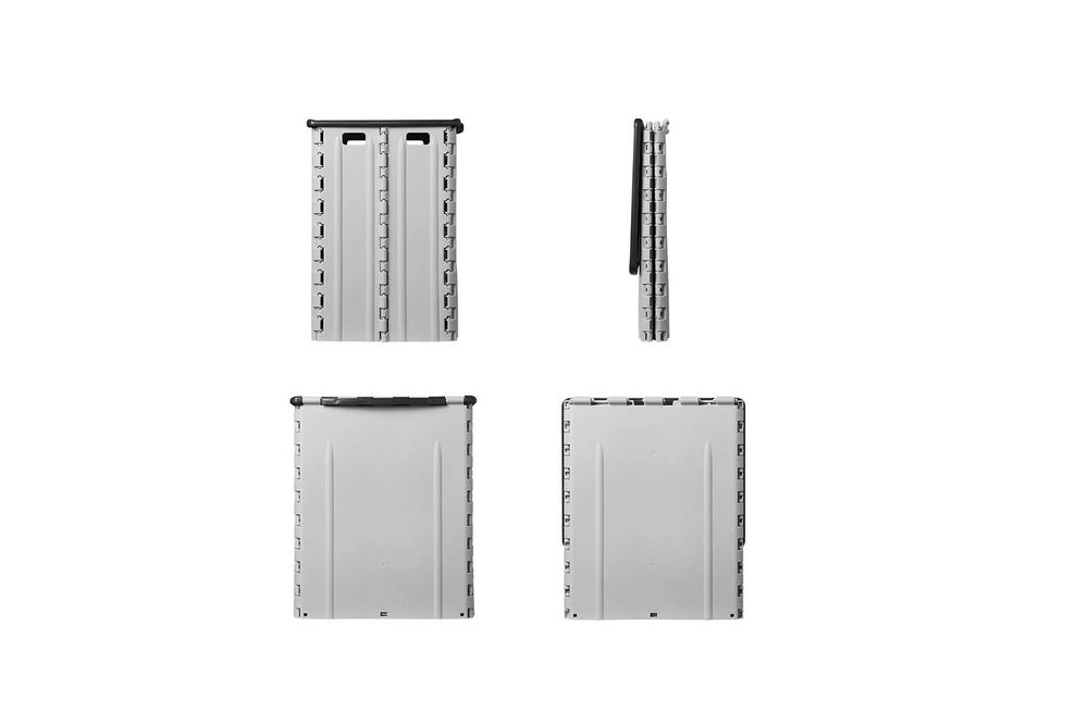 ProPlus Abfalleimer mit Deckel - Kunststoff - grau - 25 x 31 x 38 cm