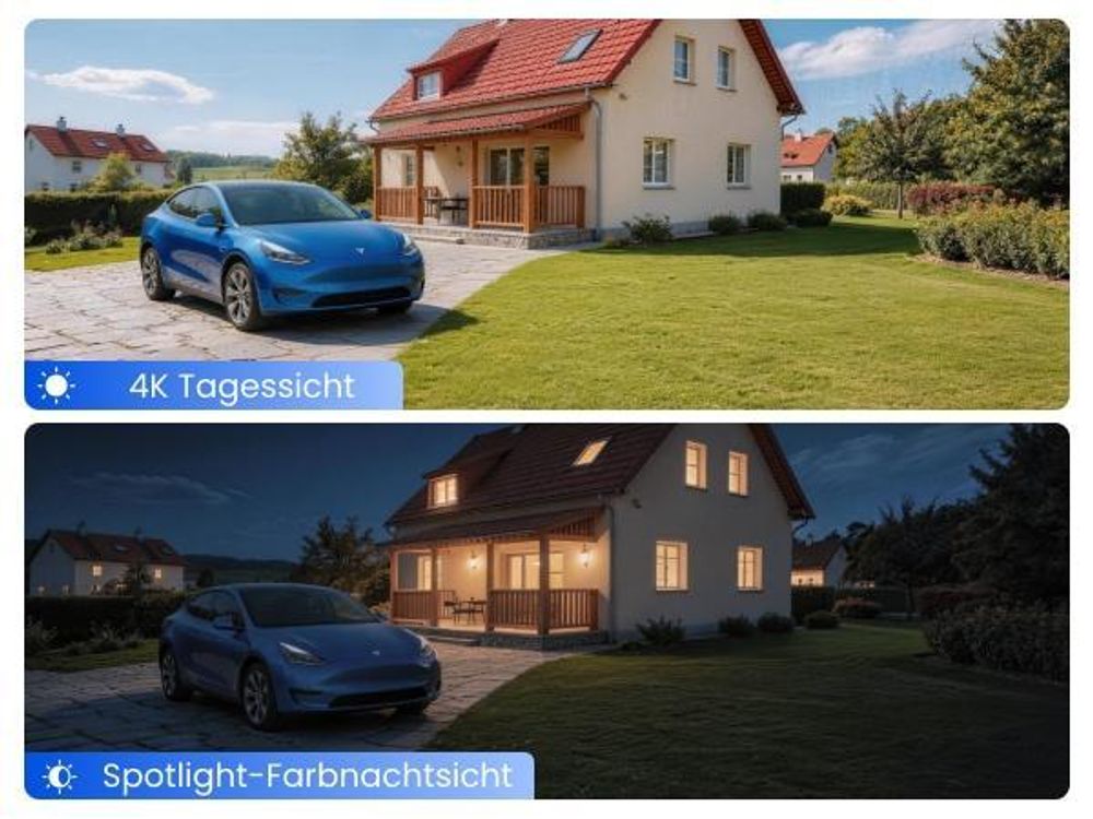 Reolink Argus PT Ultra + Solarpanel, 4K 8MP Akku Überwachungskamera Aussen, 2,4/5GHz WiFi, Auto-Tracking, Farbnachtsicht, Smarte Erkennung, Schwarz