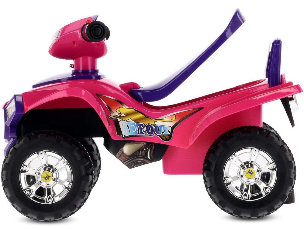 Seitenansicht des Rutschautos mit breiten Rädern