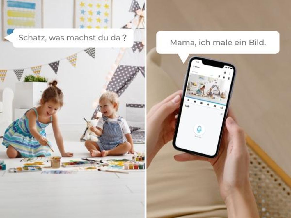 Reolink E1, 2K 4MP WLAN Pan&Tilt Überwachungskamera Indoor, 2,4GHz WiFi, Personen-/Haustiererkennung, 2-Wege-Audio, Nachtsicht