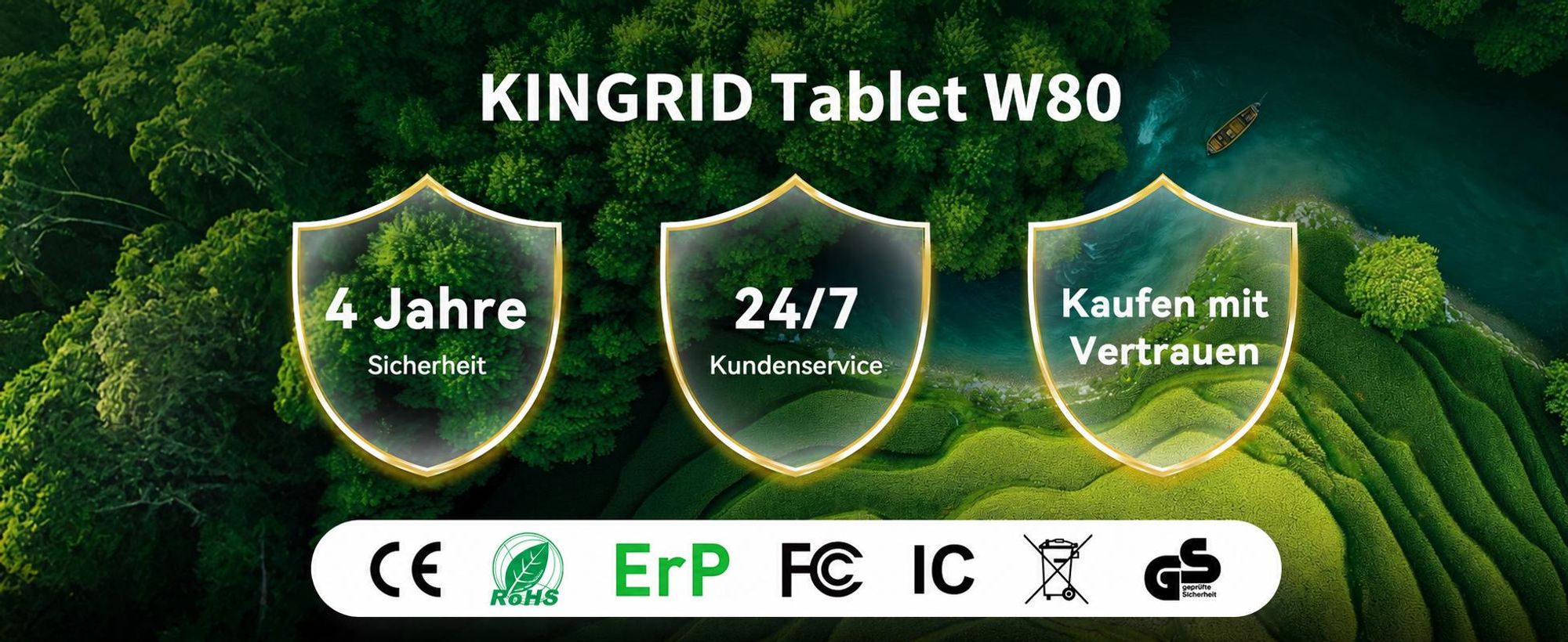 W80 10.1" 120Hz Tablet, 32+128GB/2TB, Android 16, 4G SIM+5G WIFI, Gemini AI 4.0, Widevine L1, 6000mAh, OTG, mit Tastatur/Maus/Stift/Schutzhülle Set