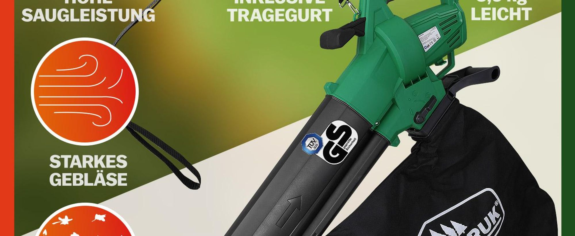 GARDEBRUK® Laubsauger 3in1 3000W