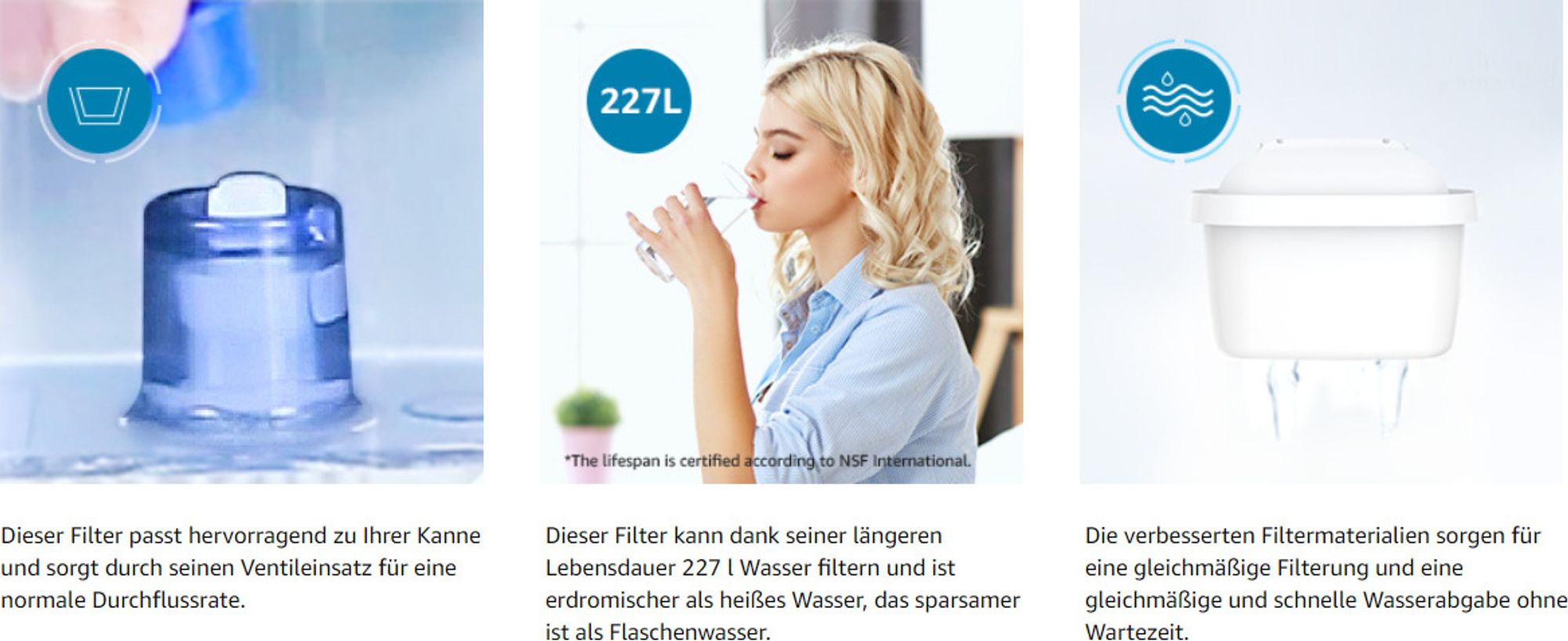 AQUA CREST SÜD, NSF e Wasserfilter, Ersatz für Brita® Maxtra Pro® All-in-1, Maxtra+® Plus Filterkartuschen(12)