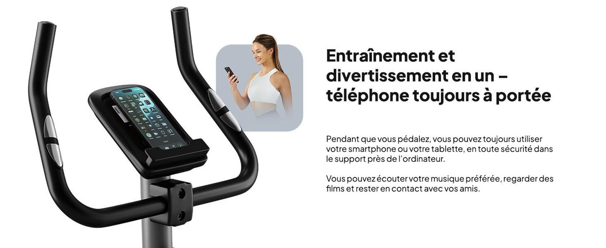 Zipro Drift Vélo d'appartement Vélo magnétique jusqu'à 120 kg Aimants Vélo d'exercice Vélo de fitness Vélo home-trainer Vélo cardio Computer