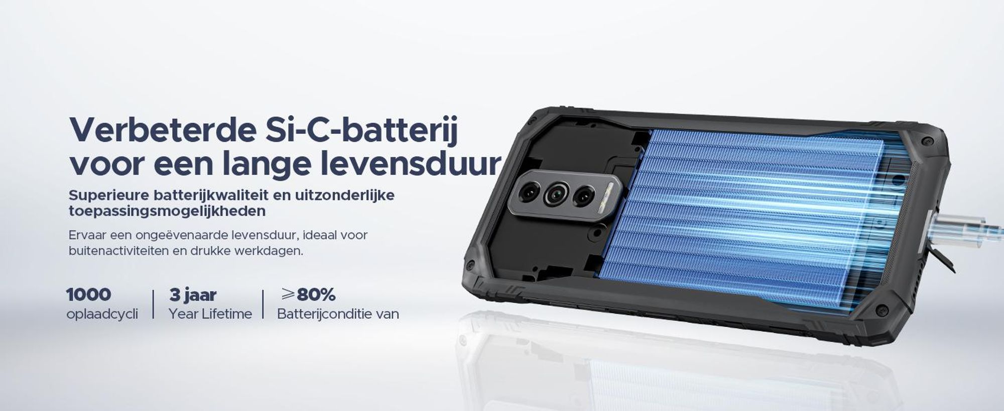 Doogee Blade 10 Ultra Energy, 16,7 cm (6,56 inch), 6 GB, 128 GB, 64 MP, Android 16.0, zwart