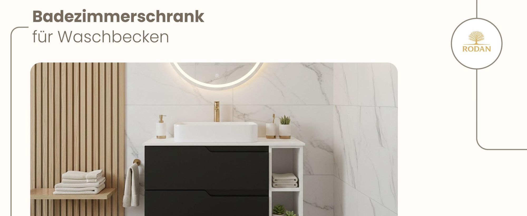 RODAN, Badmöbel, Badschrank, Badezimmermöbel, Badezimmer, MODERN, Waschbeckenunterschrank