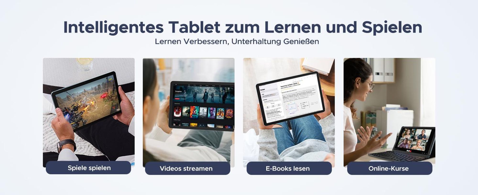 POCKAM P10 PRO 48(8+40)GB+128GB, 10 Zoll, Android 16, 8800mAh, mit Tastatur/Maus/Stift/Hülle usw, BT5.0, 5G WiFi, Gemini AI, 3.5mm Kopfhöreranschluss