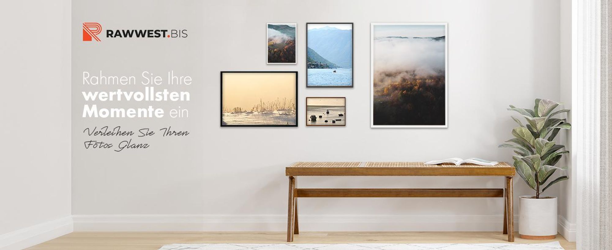RAWWEST.BIS Bilderrahmen 70x100 cm Plexiglas Poster Foto Wandrahmen Antireflex Anthrazit