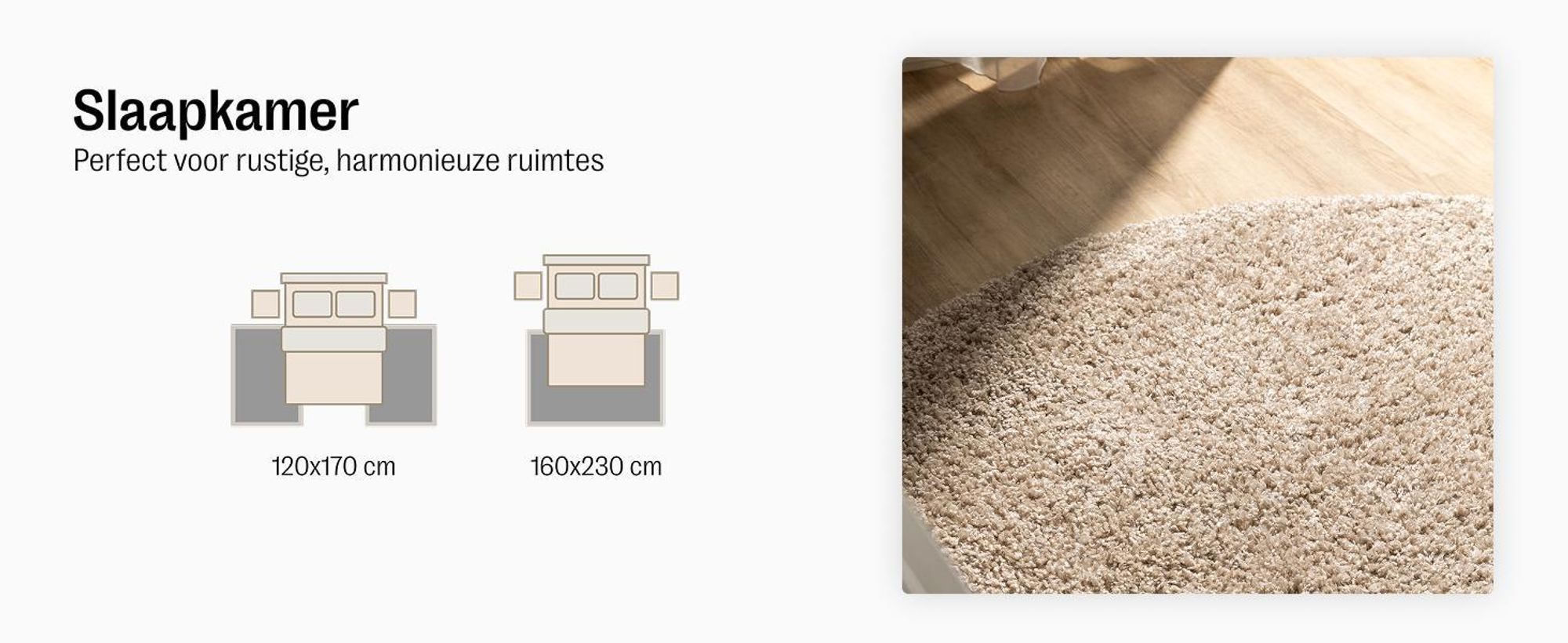benuta tapijt voor de woonkamer Soho Taupe 240x340 cm Tapijt met hoog pool Woonkamer-tapijt Rechthoekig Antislip Zacht Pluche Shaggy