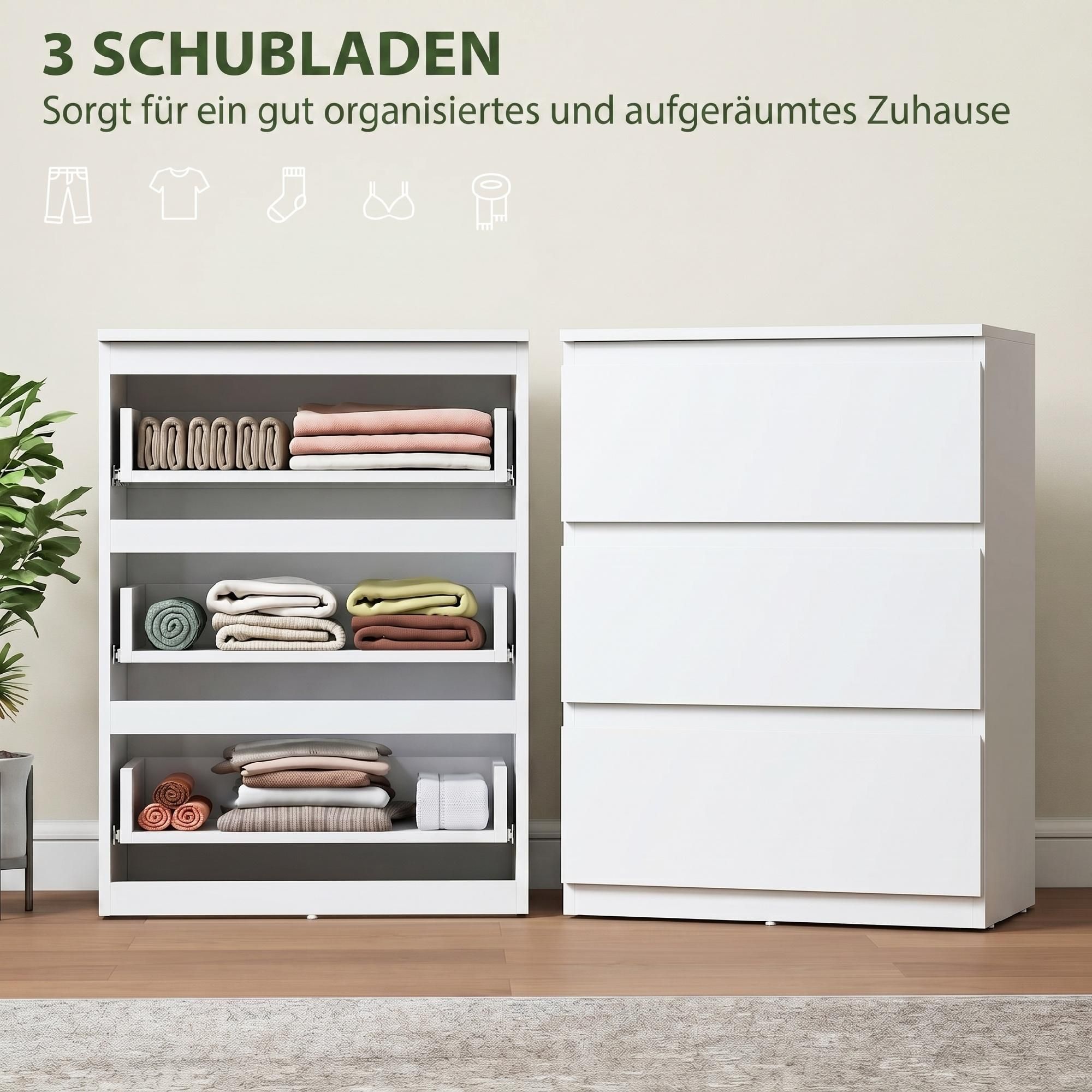 Schubladenkommode grifflose kompakt