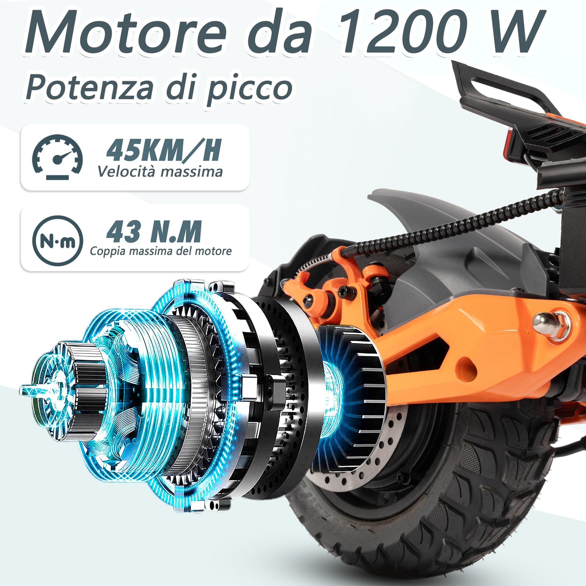 Monopattino Elettrico MAXTURN X1 - 48V15.6Ah 10'' Pneumatici Tubeless Scooter Elettrico Telaio Alluminio - Nero