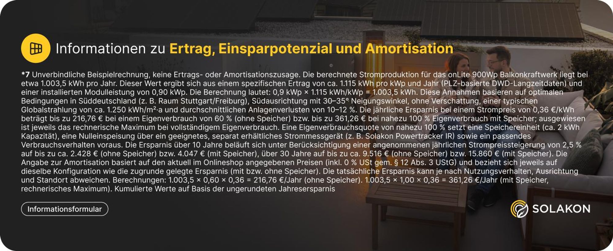 Balkonkraftwerk 900W Solaranlage Steckerfertig Komplettset Photovoltaik Anlage 800W, Kabellänge: 10m, Solakon - onLite