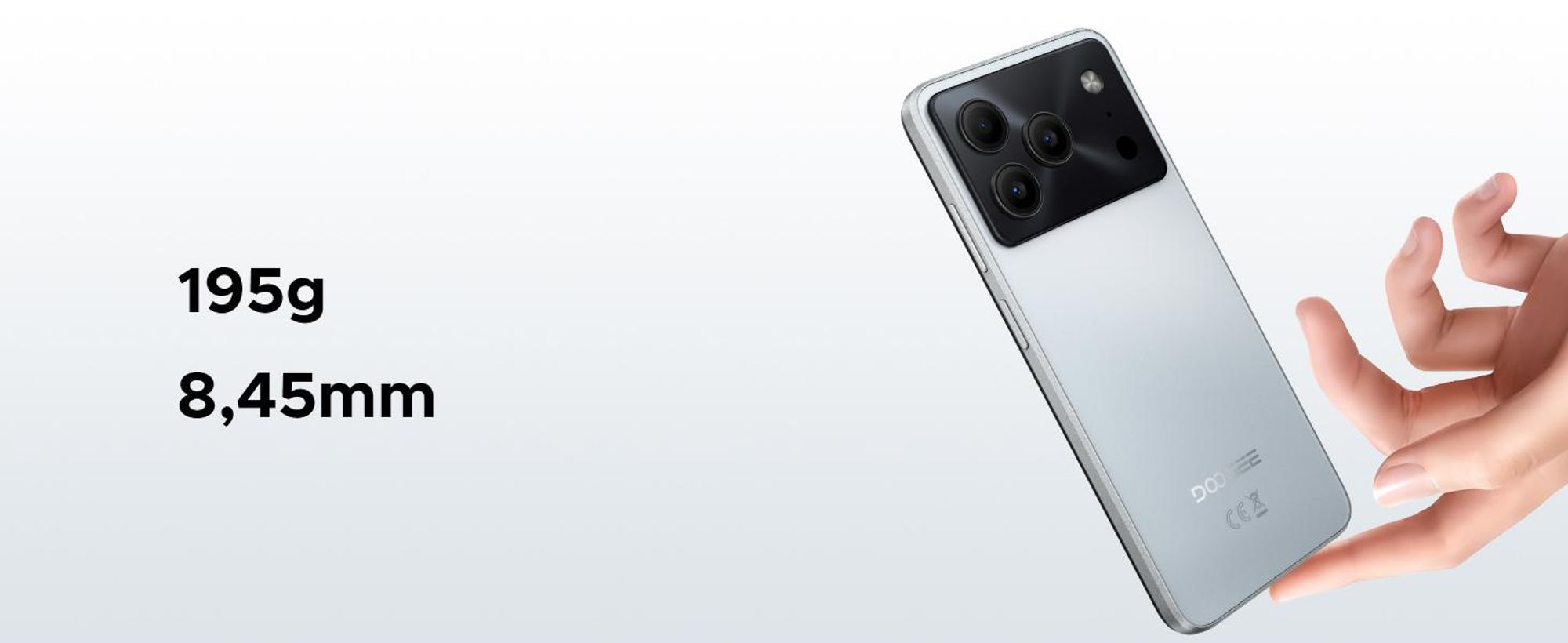 DOOGEE Note 56 – Smartfon, Android 16, ekran 6,56" 90Hz HD+, bateria 6150mAh, 24GB RAM + 64GB pamięci wewnętrznej, 4G, Dual SIM, 8MP, rozpoznawanie twarzy, OTG, bez umowy
